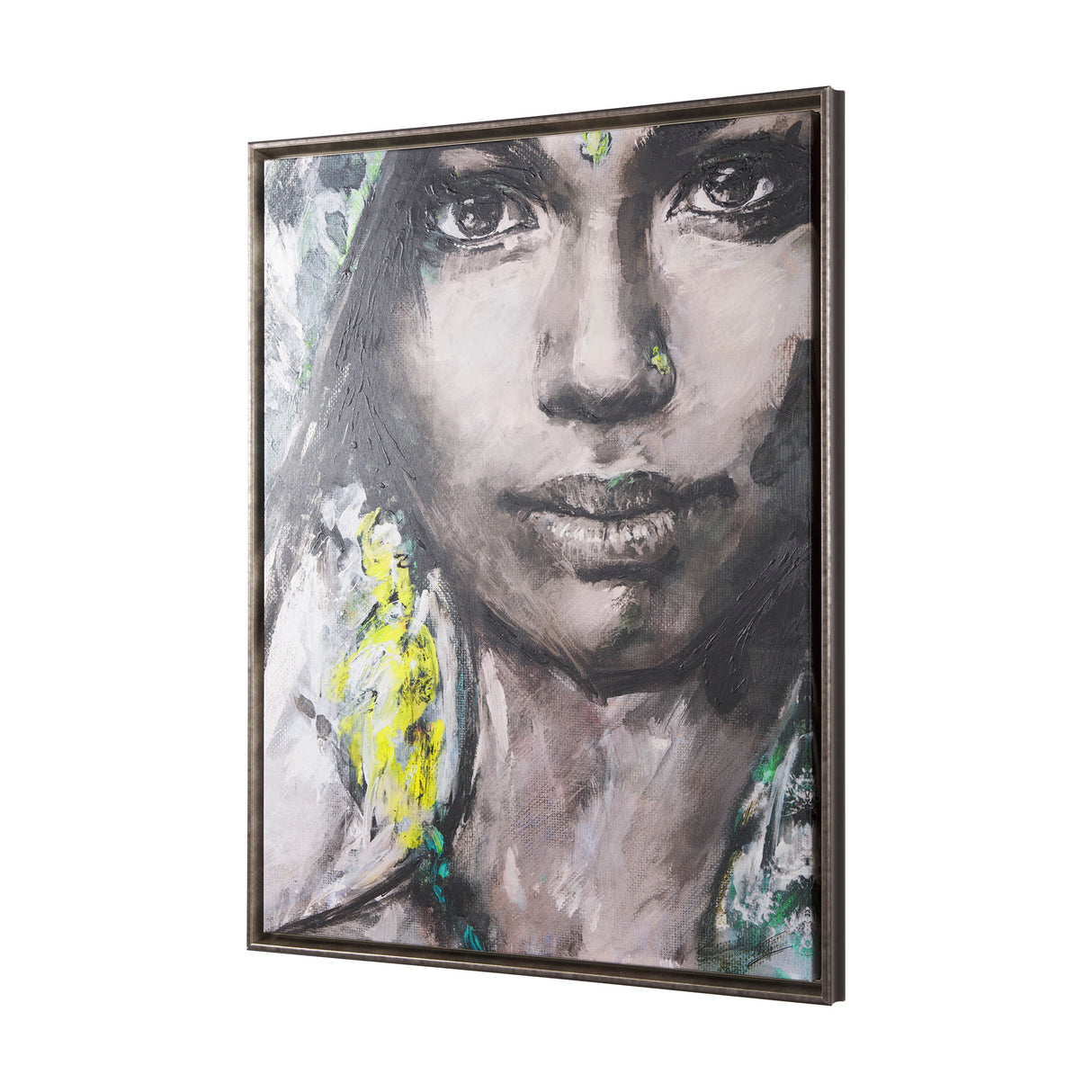 Unity V Woman (FL) by Mercana Studio a Hand Embellished Textured Framed Canvas from Mercana - Luna Furniture