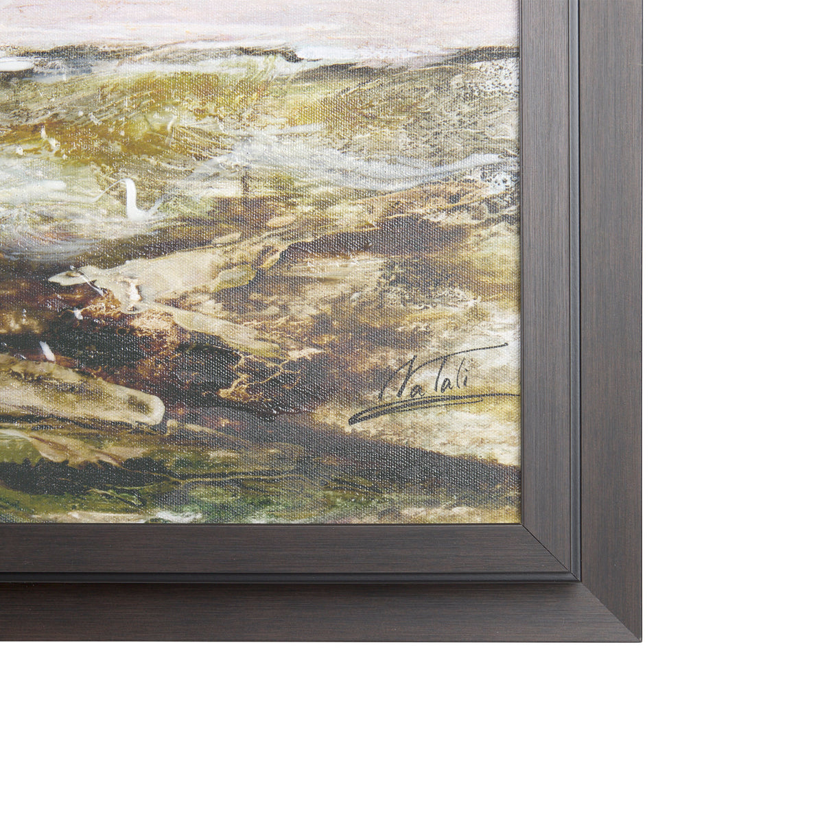 Sea View by Mercana Studio a Hand Embellished Textured Framed Canvas from Mercana - Luna Furniture