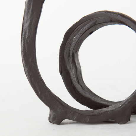 Stanislaw II Black Metal Infinite Ribbon Sculpture from Mercana - Luna Furniture
