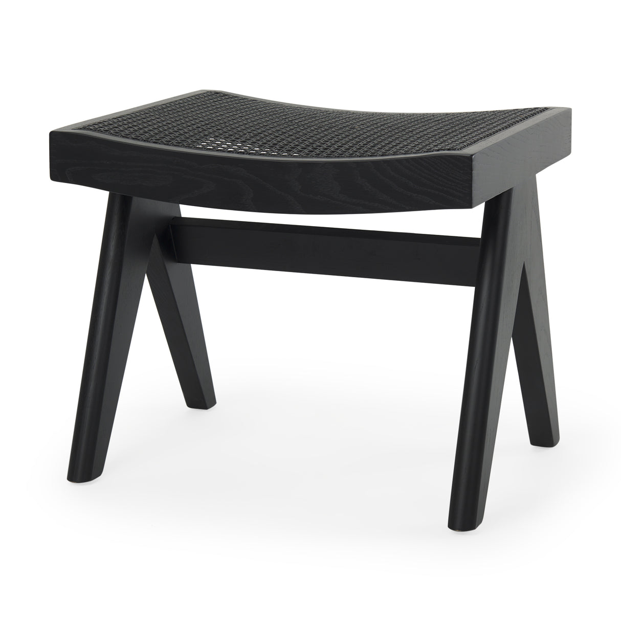 Arvin 21.7L x 17.7W x 18.1H Black Wooden Stool from Mercana - Luna Furniture