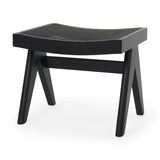 Arvin 21.7L x 17.7W x 18.1H Black Wooden Stool from Mercana - Luna Furniture