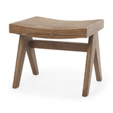 Arvin 21.7L x 17.7W x 18.1H Medium Brown Wooden Stool from Mercana - Luna Furniture