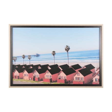 Oceanside by White Rock Girl a Hand Embellished Textured Framed Photo Art Print Matted under Glass from Mercana - Luna Furniture