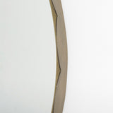 Adelaide 29.7" Gold Metal Scallop Edge Round Mirror from Mercana - Luna Furniture