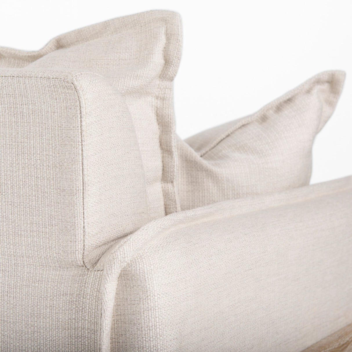 Roy II Beige Upholstered and Brown Wood Frame Arm Chair from Mercana - Luna Furniture