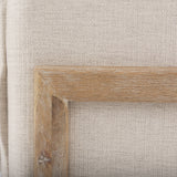 Roy II Beige Upholstered and Brown Wood Frame Arm Chair from Mercana - Luna Furniture