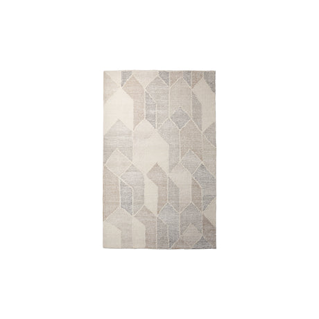 Kolt 5x8 Neutral Geometric Patterned Wool Area Rug from Mercana - Luna Furniture