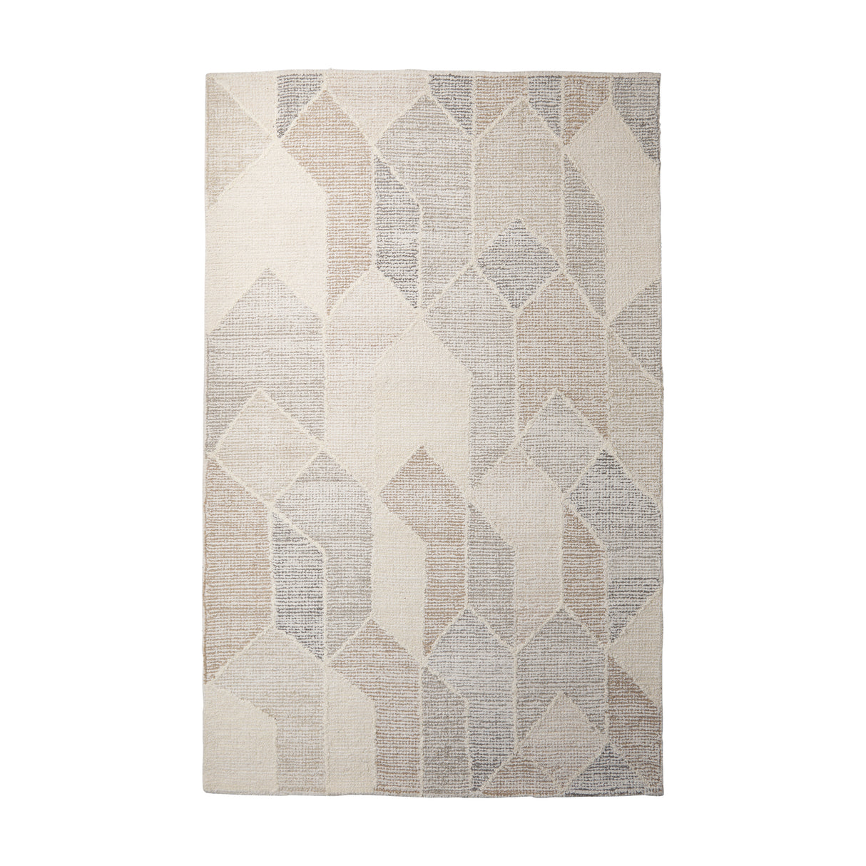 Kolt 9x12 Neutral Geometric Patterned Wool Area Rug from Mercana - Luna Furniture