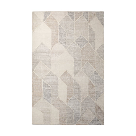 Kolt 9x12 Neutral Geometric Patterned Wool Area Rug from Mercana - Luna Furniture