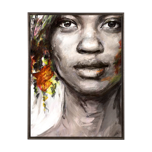 Unity VII Woman (FL) by Mercana Studio a Hand Embellished Textured Framed Canvas