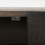 Darwin 80x17.5 Brown Solid Wood Gold Metal Base 4 Cabinet Door Sideboard from Mercana - Luna Furniture