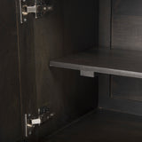 Darwin 80x17.5 Brown Solid Wood Gold Metal Base 4 Cabinet Door Sideboard from Mercana - Luna Furniture