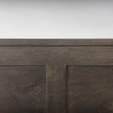 Darwin 80x17.5 Brown Solid Wood Gold Metal Base 4 Cabinet Door Sideboard from Mercana - Luna Furniture