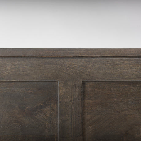Darwin 80x17.5 Brown Solid Wood Gold Metal Base 4 Cabinet Door Sideboard from Mercana - Luna Furniture