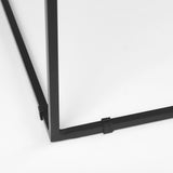 Nathan II 18" x 20" Square Top White Marble and Black Metal End/Side Table from Mercana - Luna Furniture