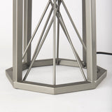 Raen (28.5"H) Gray Metal Octagonal Base w/Beige Shade Table Lamp from Mercana - Luna Furniture