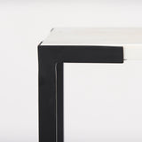 Lucas III (Set of 2) 15L x 15W; 12L x 12W White Marble W/Black Iron Frame Accent Tables from Mercana - Luna Furniture