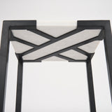 Lucas III (Set of 2) 15L x 15W; 12L x 12W White Marble W/Black Iron Frame Accent Tables from Mercana - Luna Furniture