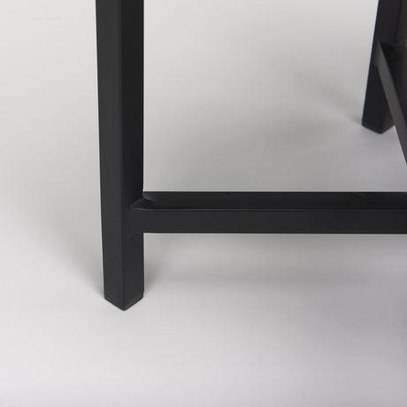 Lucas III (Set of 2) 15L x 15W; 12L x 12W White Marble W/Black Iron Frame Accent Tables from Mercana - Luna Furniture