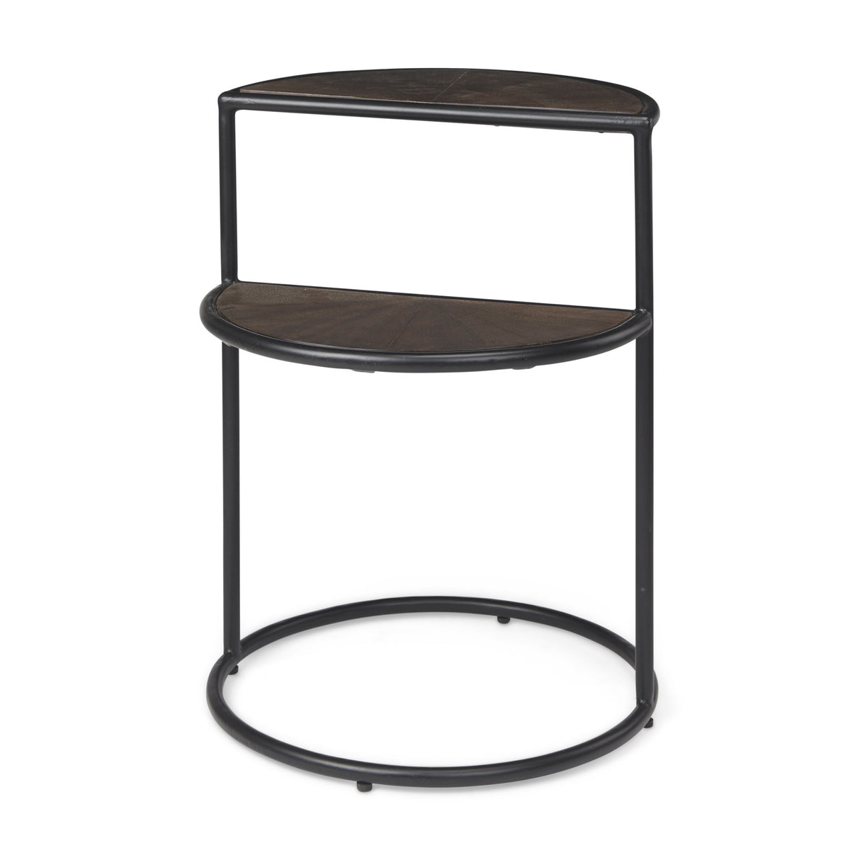 Arlo 20.5L x 20.5W x 24.4H Brown Wood W/Black Metal End Table from Mercana - Luna Furniture