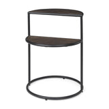 Arlo 20.5L x 20.5W x 24.4H Brown Wood W/Black Metal End Table from Mercana - Luna Furniture