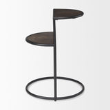 Arlo 20.5L x 20.5W x 24.4H Brown Wood W/Black Metal End Table from Mercana - Luna Furniture