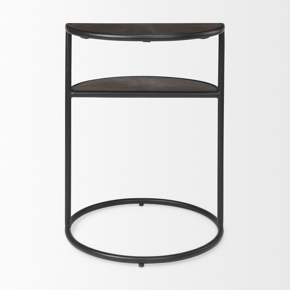Arlo 20.5L x 20.5W x 24.4H Brown Wood W/Black Metal End Table from Mercana - Luna Furniture