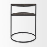 Arlo 20.5L x 20.5W x 24.4H Brown Wood W/Black Metal End Table from Mercana - Luna Furniture
