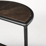 Arlo 20.5L x 20.5W x 24.4H Brown Wood W/Black Metal End Table from Mercana - Luna Furniture
