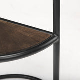 Arlo 20.5L x 20.5W x 24.4H Brown Wood W/Black Metal End Table from Mercana - Luna Furniture