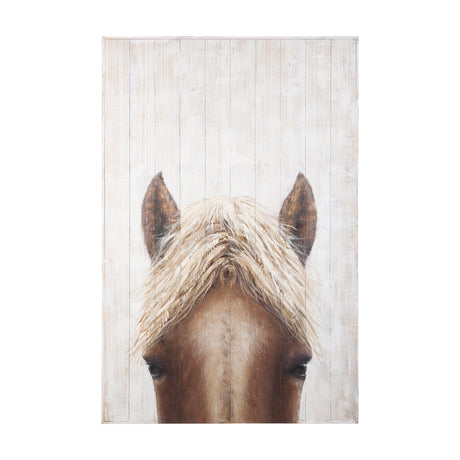 Horse Fringe Painting on Wood from Mercana - Luna Furniture