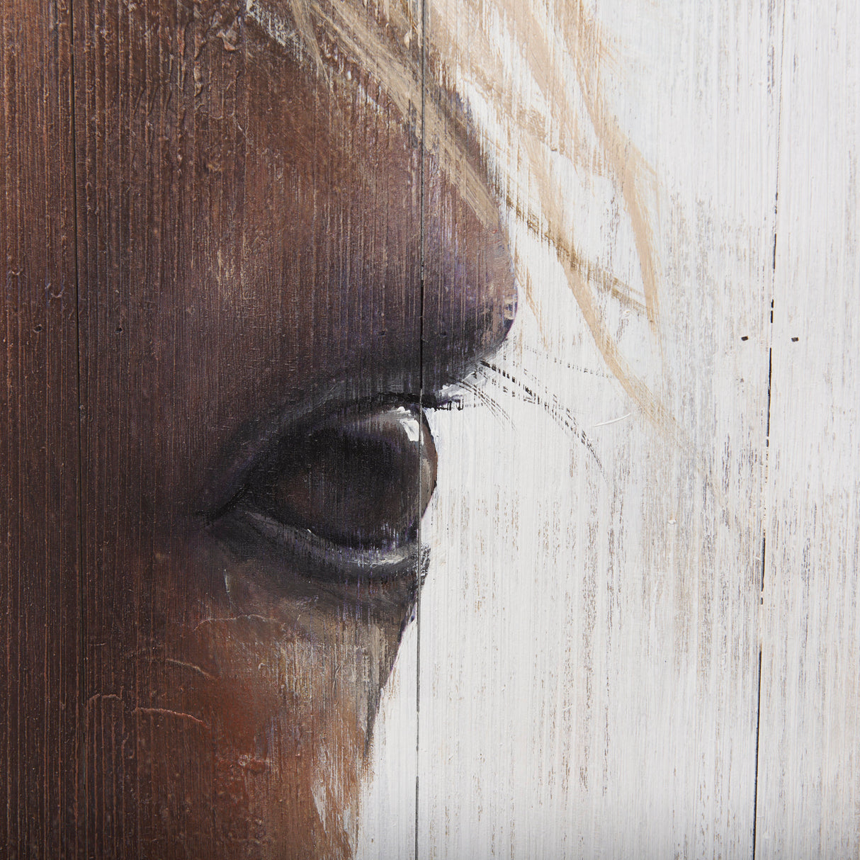 Horse Fringe Painting on Wood from Mercana - Luna Furniture