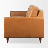 Olaf 88.2L x 37.8W x 35.0H Tan Leather Sofa from Mercana - Luna Furniture