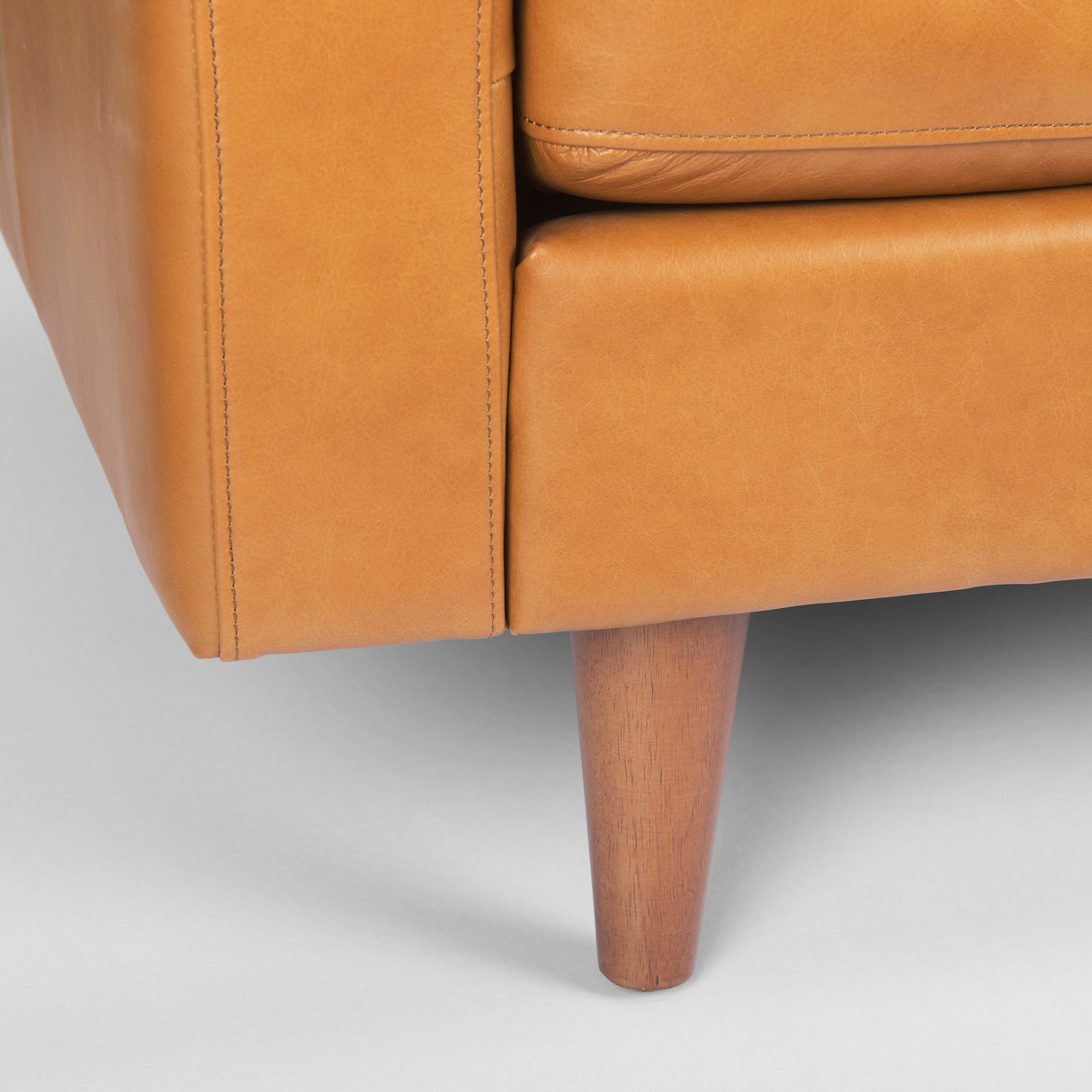 Olaf 88.2L x 37.8W x 35.0H Tan Leather Sofa from Mercana - Luna Furniture