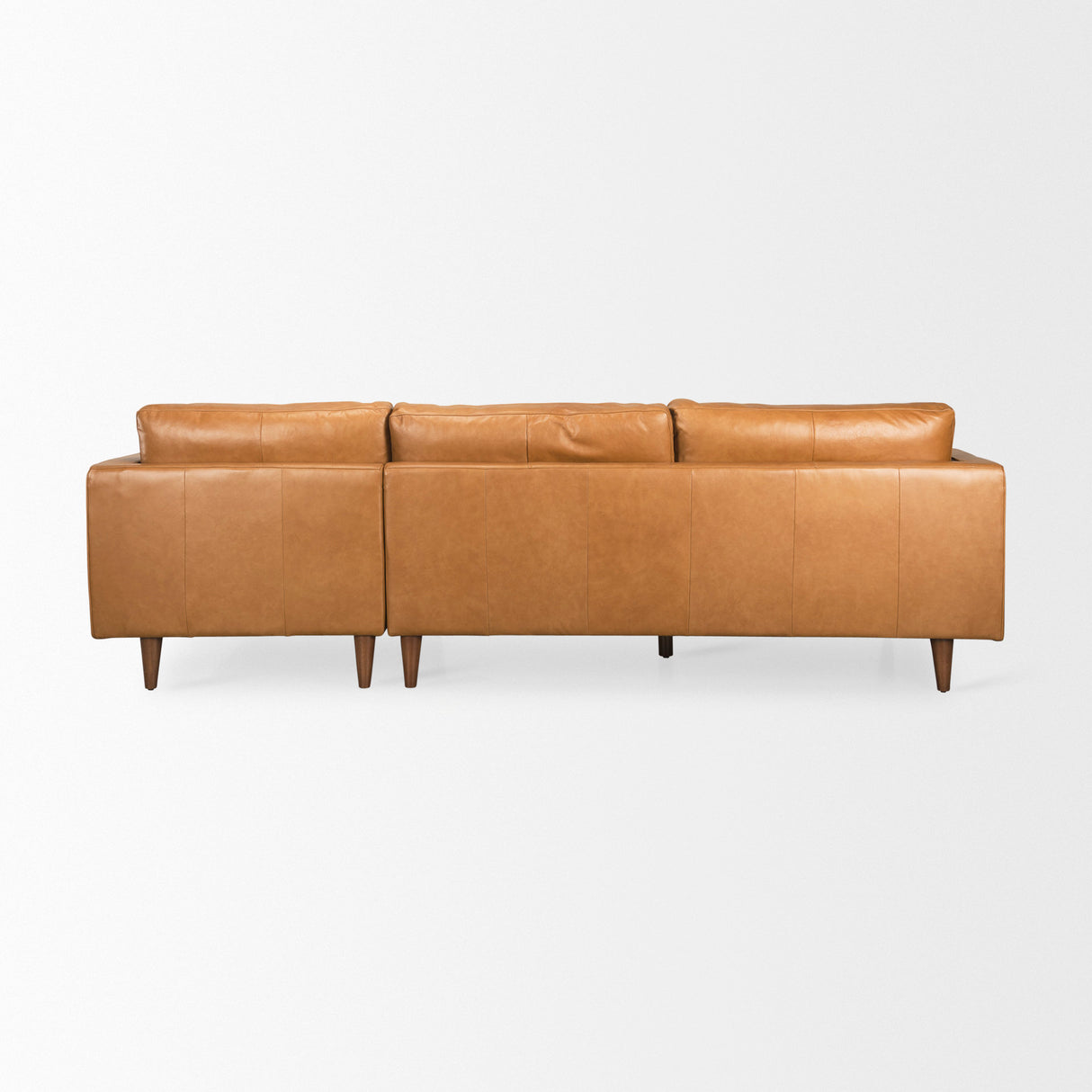 Elton 111.4L x 68.1W x 34.3H Tan Leather Right Chaise Sectional from Mercana - Luna Furniture