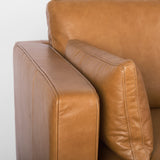 Elton 111.4L x 68.1W x 34.3H Tan Leather Right Chaise Sectional from Mercana - Luna Furniture