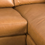 Elton 111.4L x 68.1W x 34.3H Tan Leather Right Chaise Sectional from Mercana - Luna Furniture