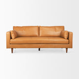 Elton 87.8L x 37.8W x 34.6H Tan Leather Sofa from Mercana - Luna Furniture