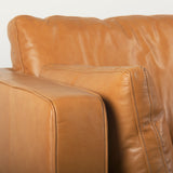 Elton 87.8L x 37.8W x 34.6H Tan Leather Sofa from Mercana - Luna Furniture