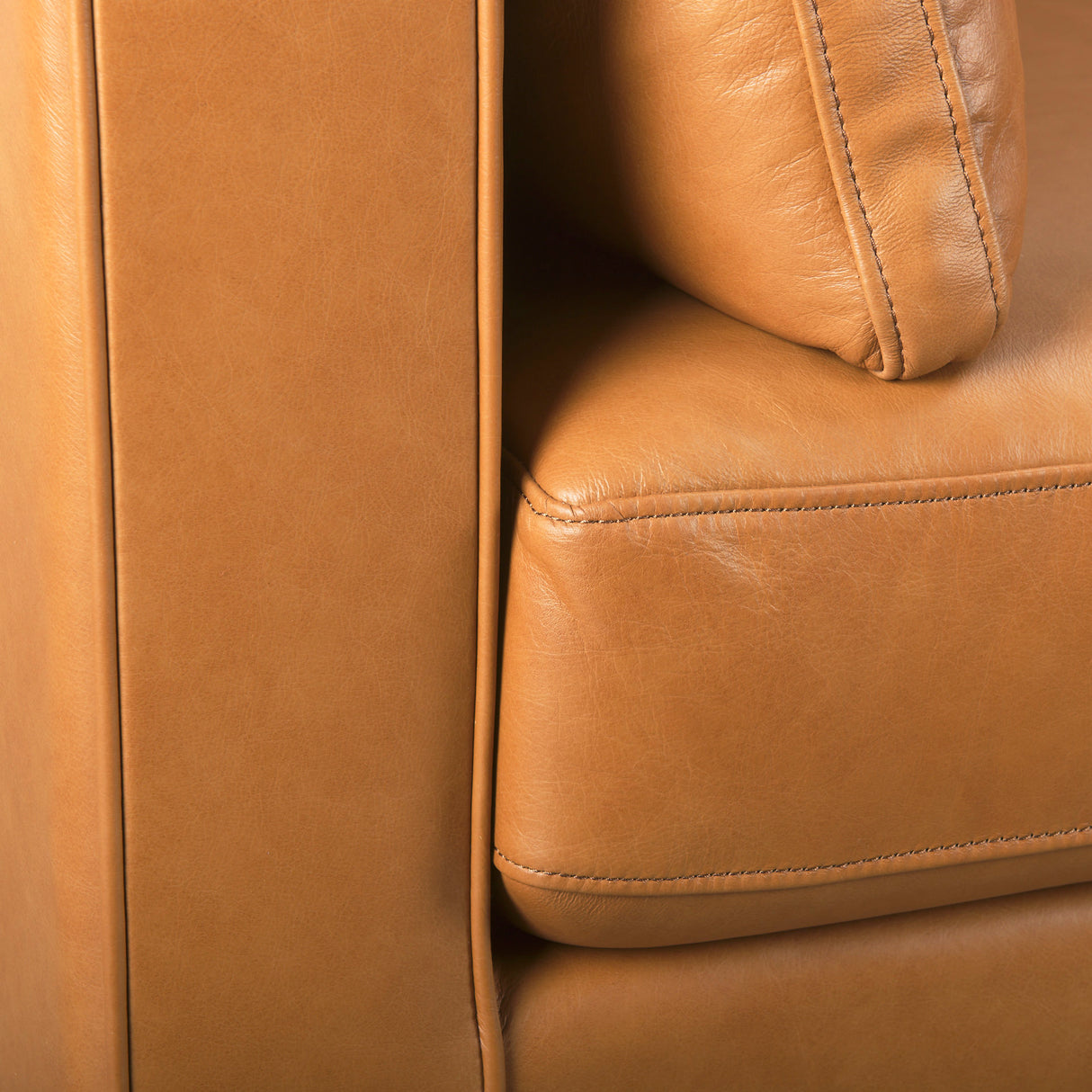 Elton 87.8L x 37.8W x 34.6H Tan Leather Sofa from Mercana - Luna Furniture