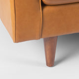 Elton 87.8L x 37.8W x 34.6H Tan Leather Sofa from Mercana - Luna Furniture