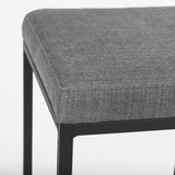 Frodo 29.75H Gray Fabric Seat W/Black Iron Frame Bar Stool from Mercana - Luna Furniture