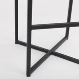 Frodo 29.75H Gray Fabric Seat W/Black Iron Frame Bar Stool from Mercana - Luna Furniture