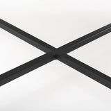 Lucas 30x30 White Marble Top Black Metal Base Coffee Table from Mercana - Luna Furniture