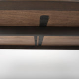 Nicholas II 72x39 Brown Solid Wood Top Metal/Wood Leg Dining Table from Mercana - Luna Furniture