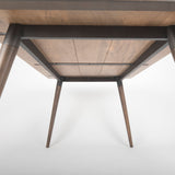Nicholas II 72x39 Brown Solid Wood Top Metal/Wood Leg Dining Table from Mercana - Luna Furniture