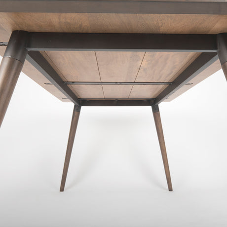 Nicholas II 72x39 Brown Solid Wood Top Metal/Wood Leg Dining Table from Mercana - Luna Furniture