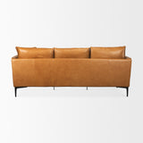 Lake Como 85.8L x 36.6W x 32.3H Tan Leather Three Seater Sofa from Mercana - Luna Furniture