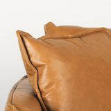 Lake Como 85.8L x 36.6W x 32.3H Tan Leather Three Seater Sofa from Mercana - Luna Furniture