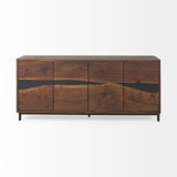 Hemlock 69L x 18W x 30H Brown Wood Sideboard from Mercana - Luna Furniture